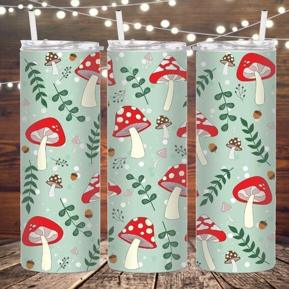 Eclectic Wallflower Other - Mushroom 20oz skinny tumbler